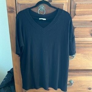 BomBom Women’s Black Knit Top Size Medium NWOT